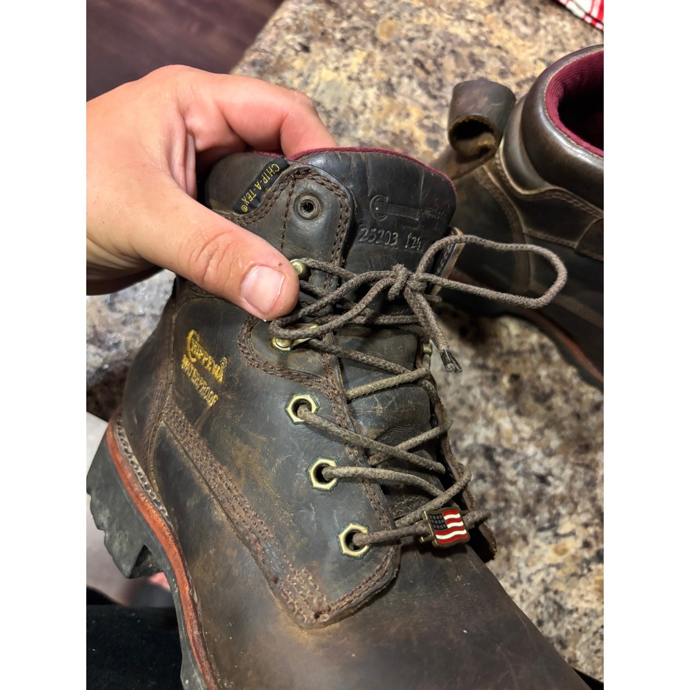 Chippewa Mens 9.5 E Waterproof Thinsulate Insulated Leather Work Boots 25203 USA - Picture 15 of 16